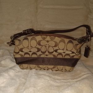 Gently used Coach mini monogrammed shoulder bag